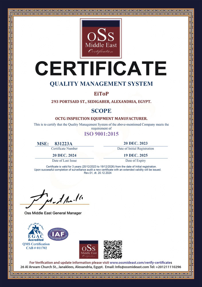 iso eitop 2025 Certificate